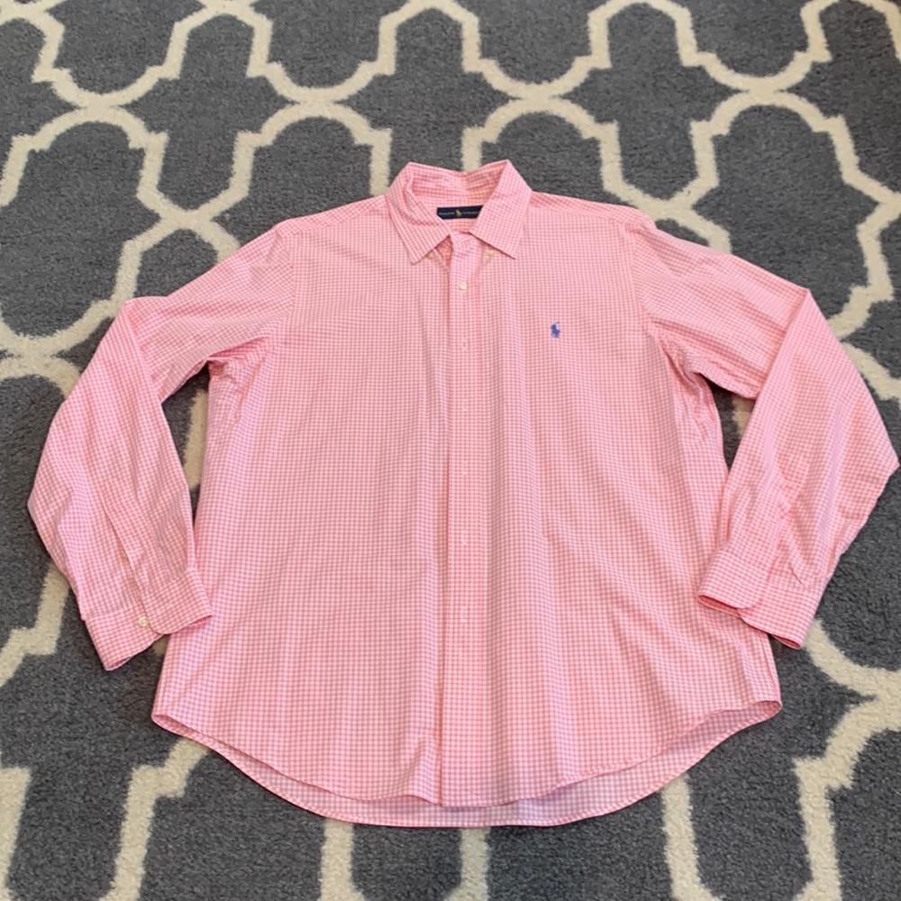 Ralph Lauren Men’s Pink Button Down Size Large